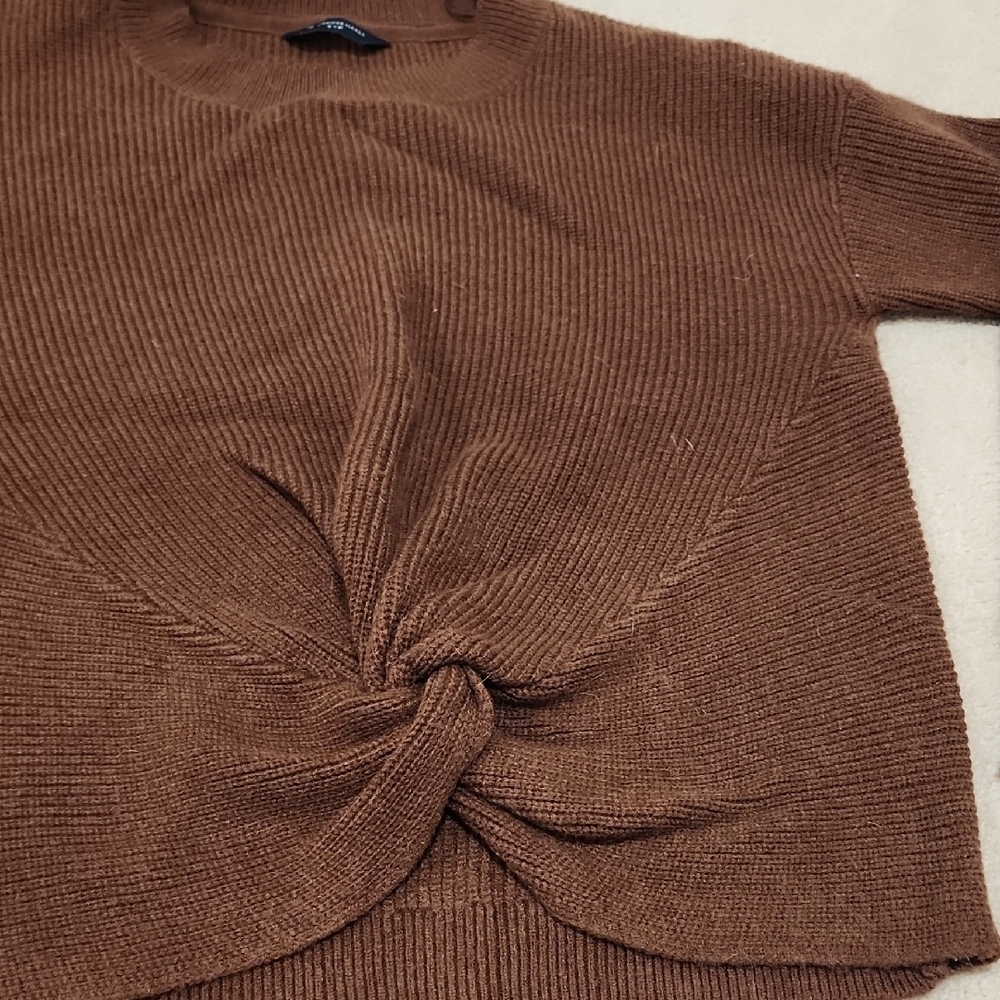 Denver Hayes Brown Knot Front Sweatshirt small - Picture 4 of 5
